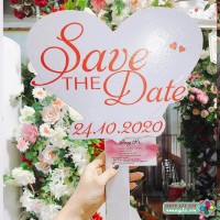 Bảng Hashtag cầm tay đám cưới Save The Date  0