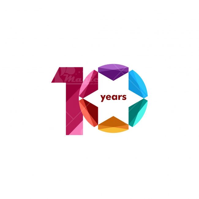 Logo kỷ niệm 10 năm - mẫu 8