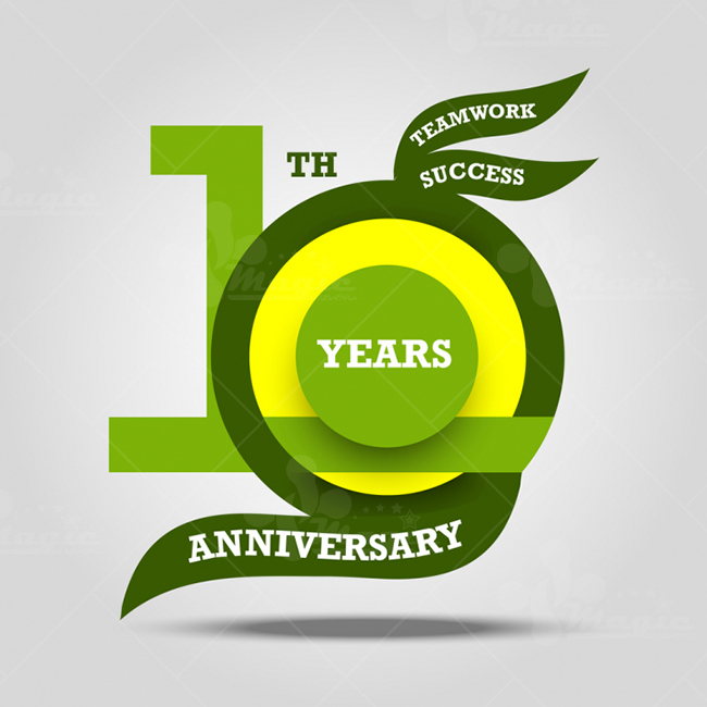 Logo kỷ niệm 10 năm - mẫu 9