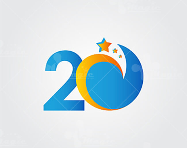 Logo kỷ niệm 20 năm - mẫu 17