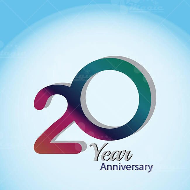 Logo kỷ niệm 20 năm - mẫu 10