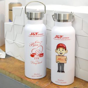 Bình giữ nhiệt in logo J&T tặng khách hàng
