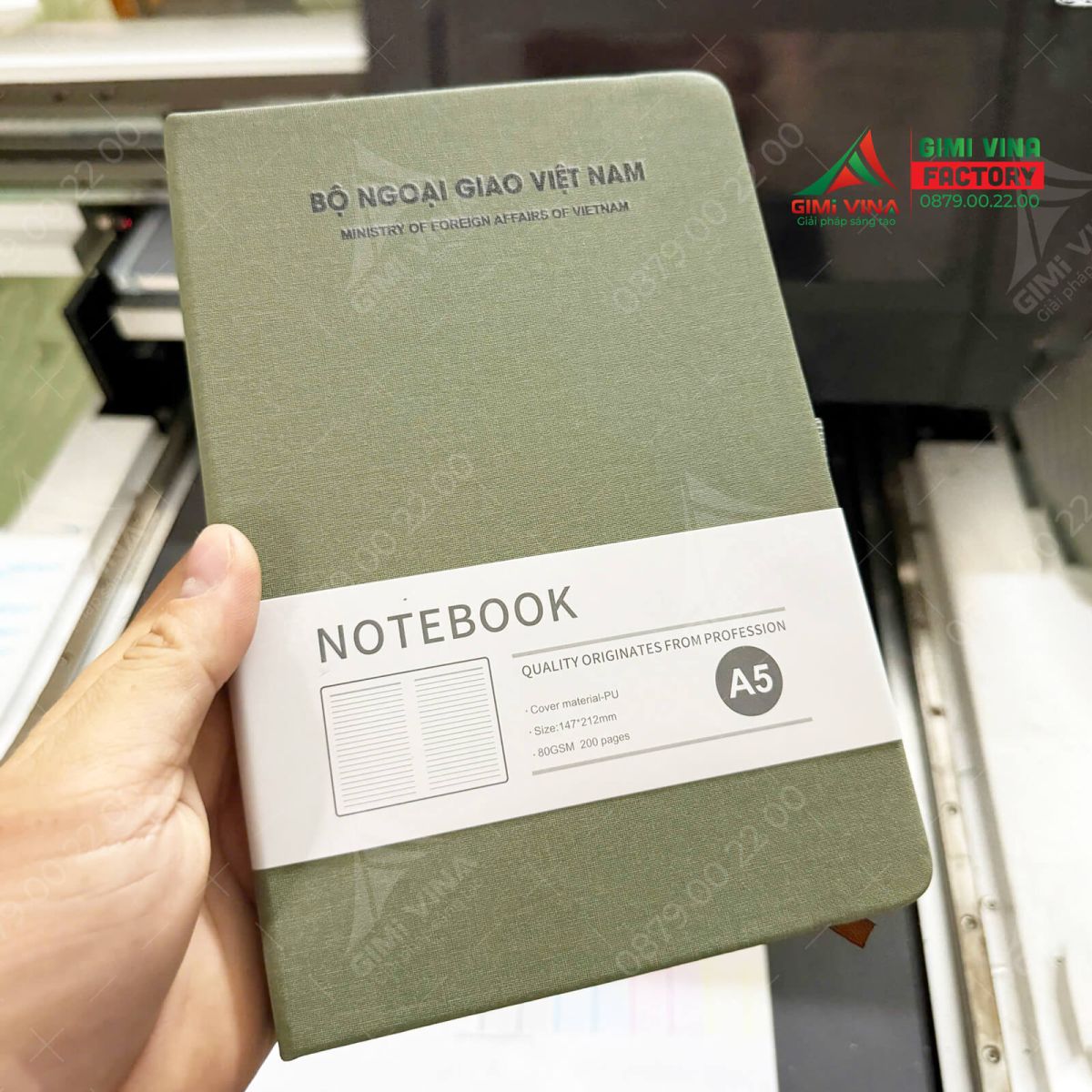 Sổ tay bìa da in UV sắc nét