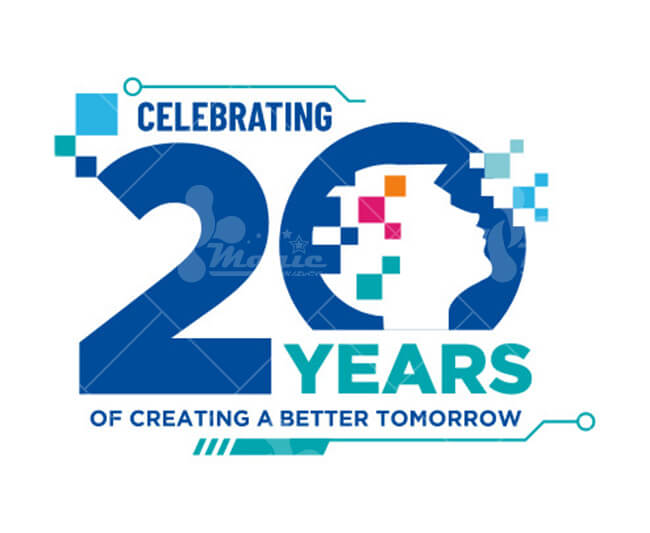 Logo kỷ niệm 20 năm - mẫu 20