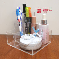 Hộp đựng bút, đồ dùng học tập trong suốt, Kệ đựng mỹ phẩm, văn phòng phẩm HB01 6