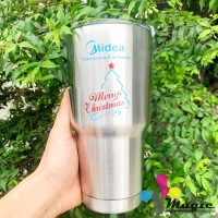 Ly giữ nhiệt in logo Midea Chúc mừng Giáng sinh 2020 0