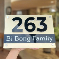 Biển số nhà để ngoài trời nền alu chữ nổi dán mica BSN10 2