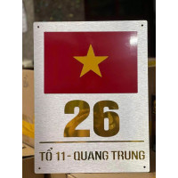 Biển số nhà Cờ đỏ sao vàng chất liệu alu cao cấp BSN01 3