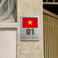 Biển số nhà Cờ đỏ sao vàng chất liệu alu cao cấp BSN01 4