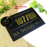 Biển số nhà nền đen nhám số nổi sang trọng BSN18 0