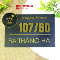 Biển số nhà nền đen nhám số nổi sang trọng BSN18 1