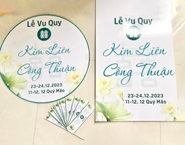Top 10+ những mẫu bảng cổng cưới được ưa chuộng nhất