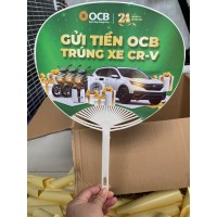 Quạt nhựa cầm tay QAT017 quà tặng quảng cáo ngân hàng