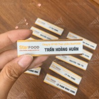 Bảng tên nhân viên cài áo Công ty StarFood