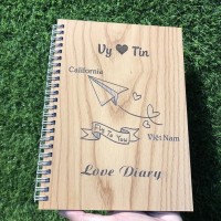 Sổ tay bìa gỗ - SOTA013 love diary 