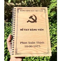 Sổ tay bìa gỗ - SOTA008 đảng viên 