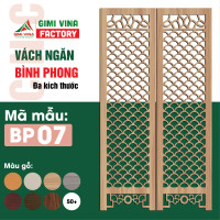 Bình phong BP07 vách ngăn phòng bằng gỗ