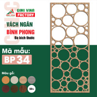 Vách ngăn bình phong gỗ giá tốt BP34