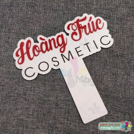 Bảng Hashtag cầm tay chụp ảnh checkin khai trương Hoàng Trúc Cosmetic