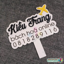 Bảng Hashtag cầm tay chụp ảnh checkin khai trương Bách Hóa Online 