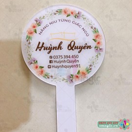 Bảng Hashtag cầm tay chụp ảnh checkin khai trương Huỳnh Quyên Nội Thất 