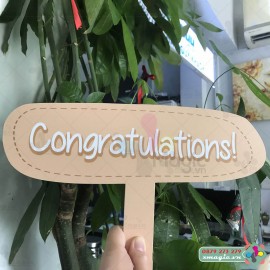 Bảng Hashtag cầm tay chụp ảnh checkin khai trương Chúc Mừng 