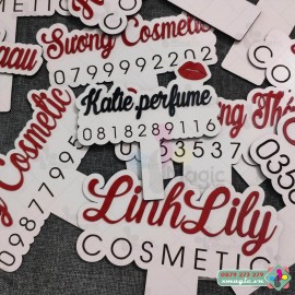 Bảng Hashtag cầm tay chụp ảnh checkin khai trương Linh Lily Cosmetic