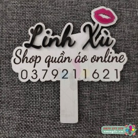 Bảng Hashtag chụp ảnh check in khai trương Xinu Nguyễn Cosmetic