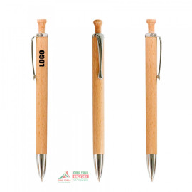 Bút gỗ in tên logo theo yêu cầu - BGO003