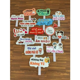 Combo 15 bảng hashtag cầm tay đám cưới hài hước