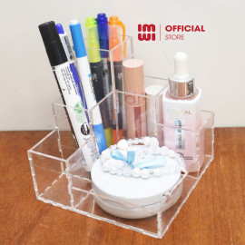 Hộp đựng bút, đồ dùng học tập trong suốt, Kệ đựng mỹ phẩm, văn phòng phẩm HB01