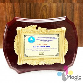 Kỷ niệm chương Gỗ Đồng KNC-GD019