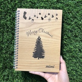 Sổ tay bìa gỗ - SOTA028 merry christmas