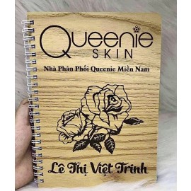 Sổ tay bìa gỗ - SOTA016 khắc tên thương hiệu