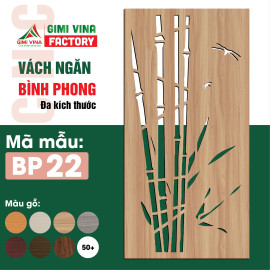 Tấm bình phong vách ngăn phòng bằng gỗ cao cấp BP22