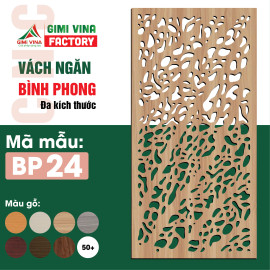 Tấm vách ngăn bình phong bằng gỗ BP24