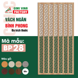 Vách ngăn bình phong bằng gỗ BP28