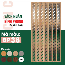 Bình phong vách ngăn bằng gỗ BP38