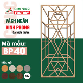 Bình phong, vách ngăn phòng bằng gỗ BP40