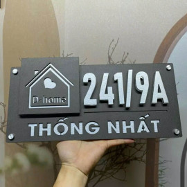 Biển số nhà nền Alu cao cấp nội dung theo yêu cầu BSN09